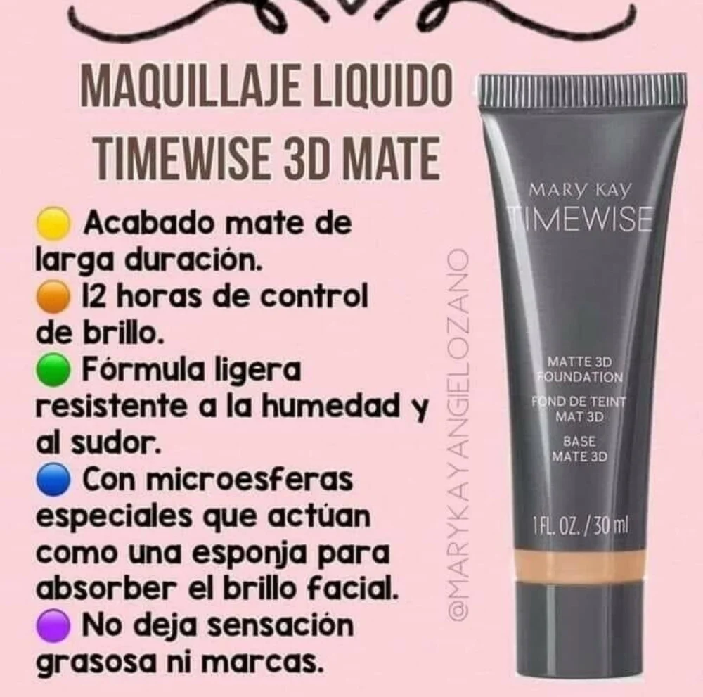 Mary Kay Timewise 3D Matte Foundation in Bronze W 130.